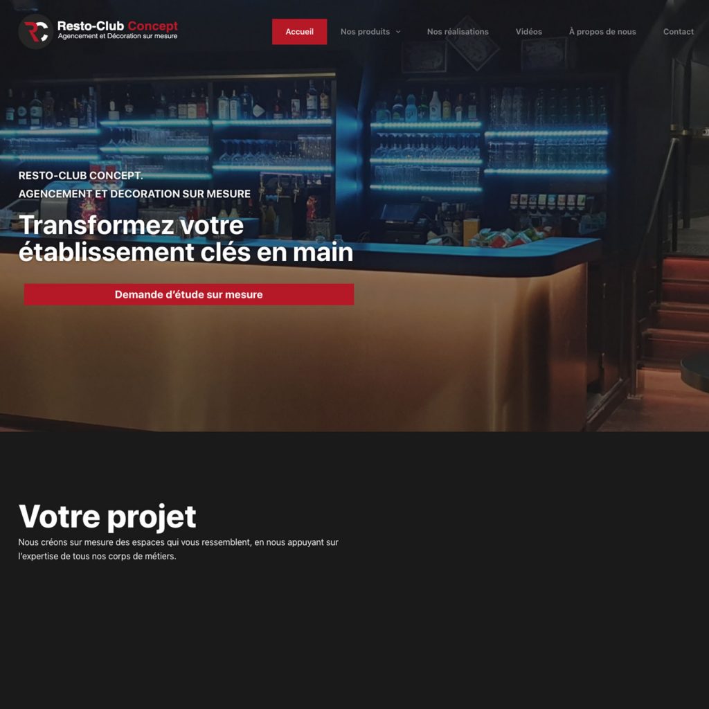 Site web Resto Club Concept