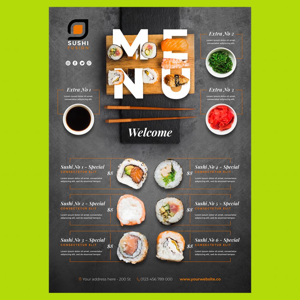 Creer Carte de menus Reco Verso
