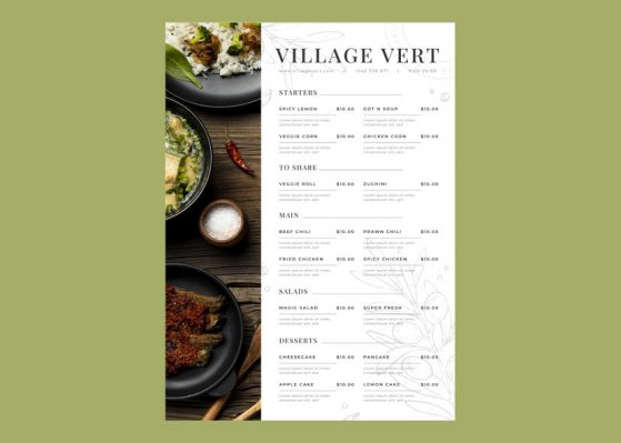 Menu A4 350g Brillant