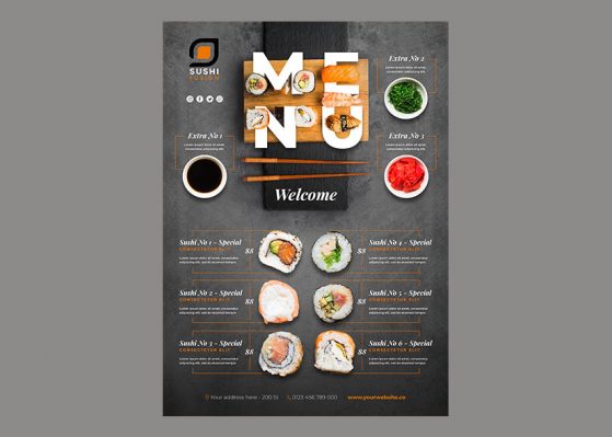 Menu A5 Recto verso 350g Brillant